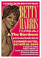 Konzertplakat für Betty Harris and the Bamboos am 18. April 2009 in Melbourne, Corner Hotel