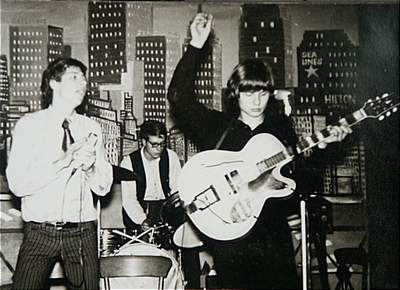The Macbeats 1965 bei Dieter Ammen in Blexen. Stephan Remmler, Horst Bultmann, Hans-Joachim Weichenhain