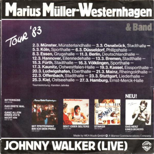 1983.02 Marius Müller-Westernhagen 7-45 "Hollywood" (DE: Warner Bros. / WEA 24.9896-7)
