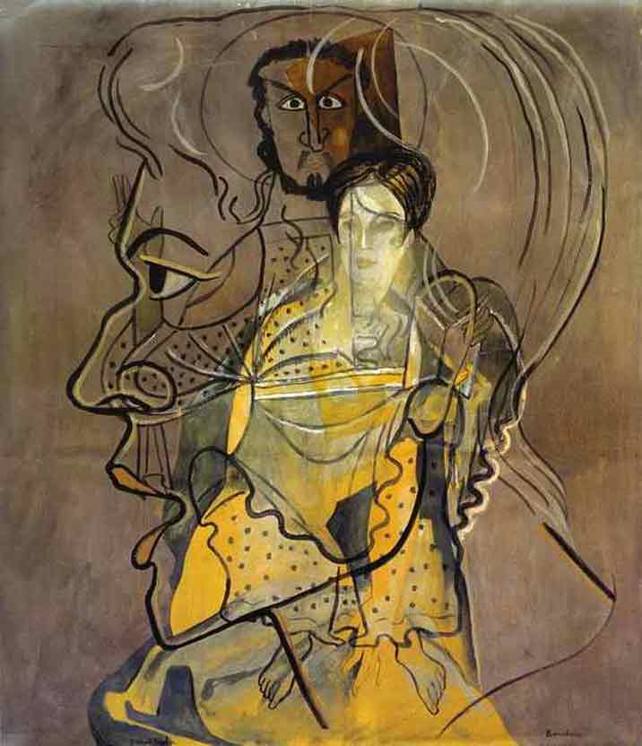 1927-1928 Francis Picabia Bild BarceloneGouache auf Papier
