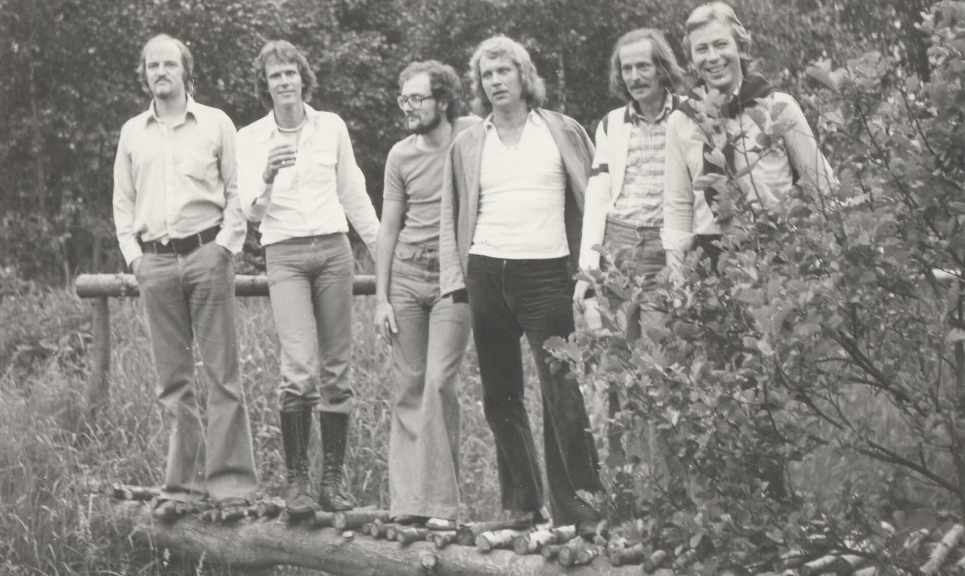 Die Times 1977 (von links): Mülpe Müller, Jochen "Jocki" Laschinsky, Charly Meier, Walli Jacobs, Uwi Hemken, Gunnie Weber