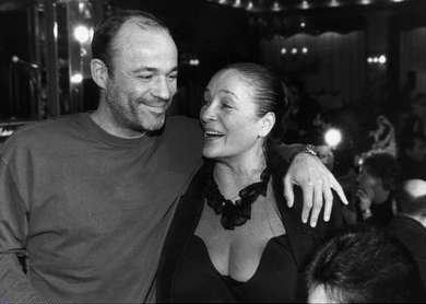 Heiner Lauterbach und Domenica Niehoff im Herbst 1994 an der Veranstaltung zu Udo Lindenbergs 20-jährigem Bühnenjubiläum im Café Keese