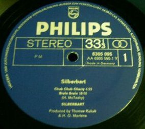 1971 Silberbart 12-33 "4 times sound razing" (DE: Philips 6305 095). - Plattenetikette Seite A