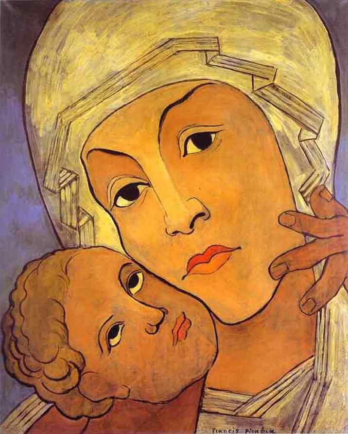 1934 Francis Picabia Bild Vierge à l'enfantÖl auf Leinwand