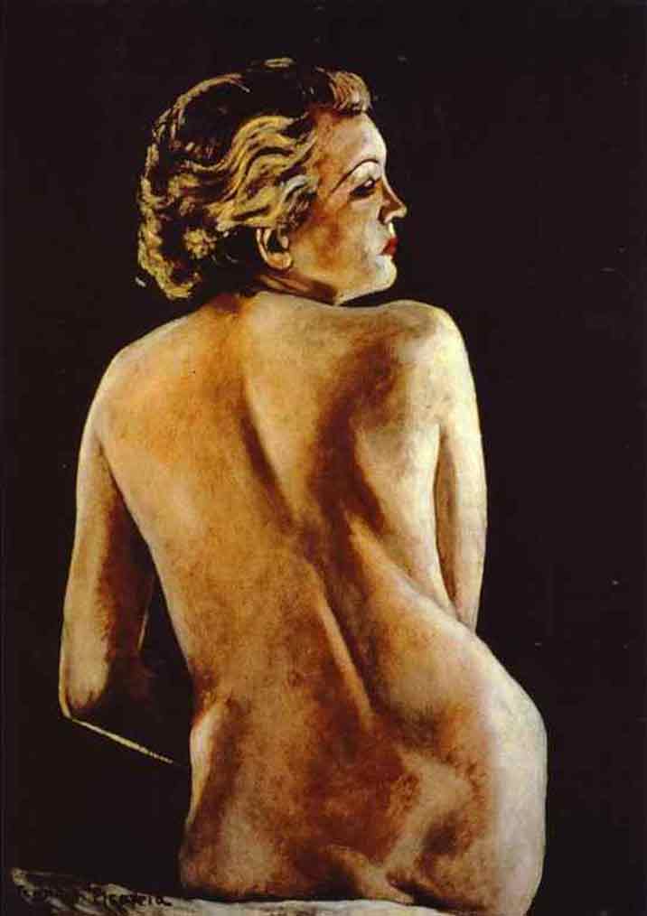 1942-1944 Francis Picabia Bild Nu de dos Öl auf Holz