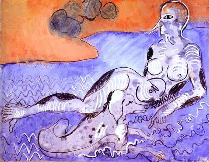 1924-1926 Francis Picabia Bild La femme au chienÖl auf Karton