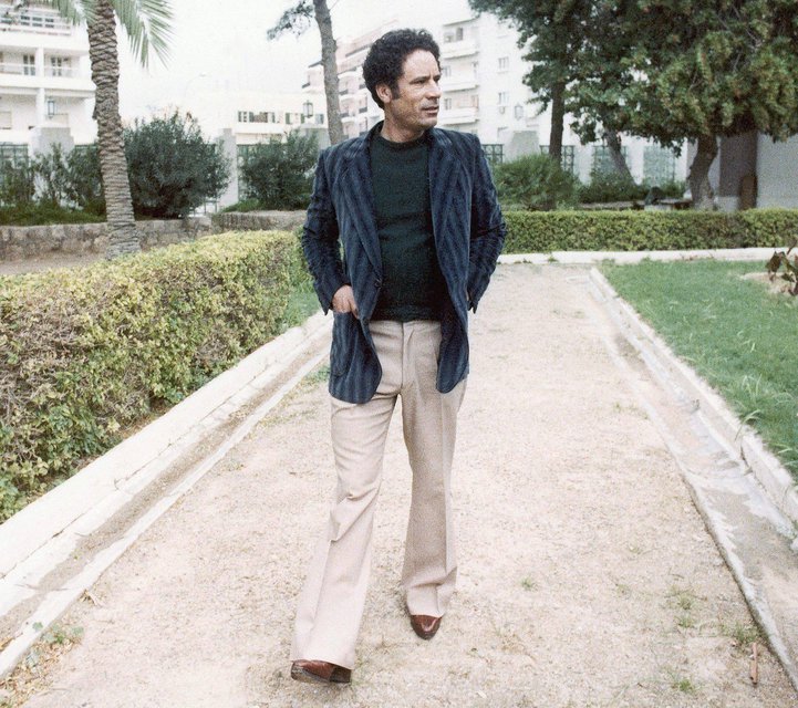Muammar al-Gaddafi 1977 in Tripolis an einem Gipfel der Arabischen Liga