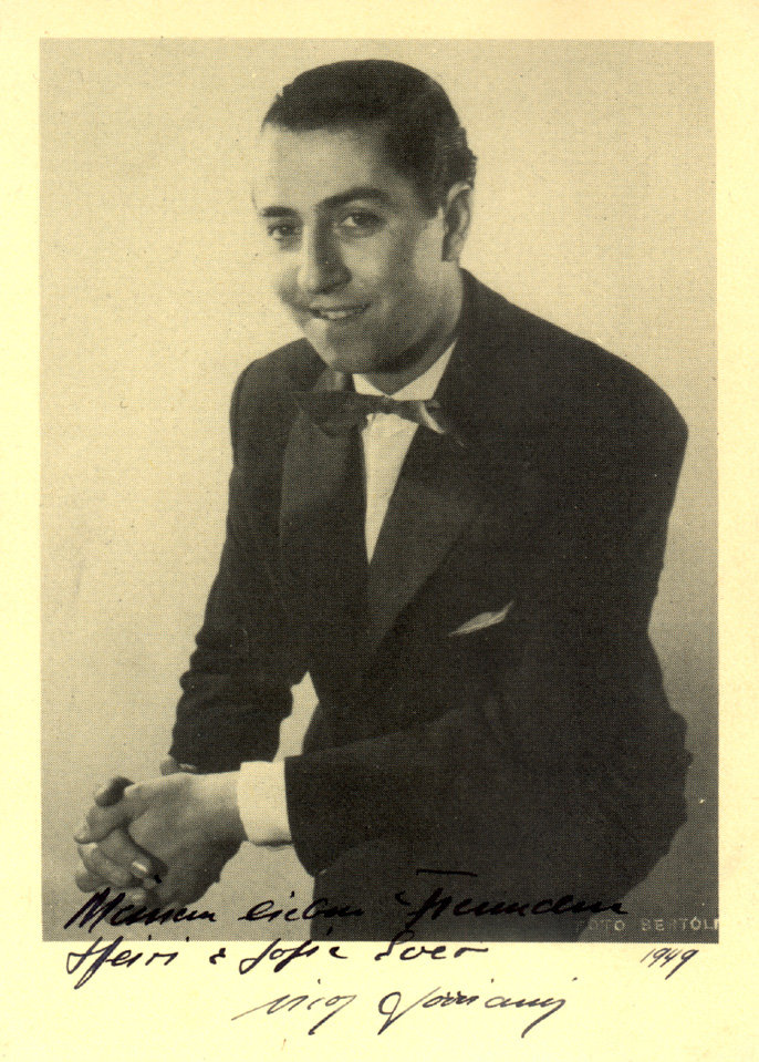 Vico Torriani-Autogrammkarte 1949