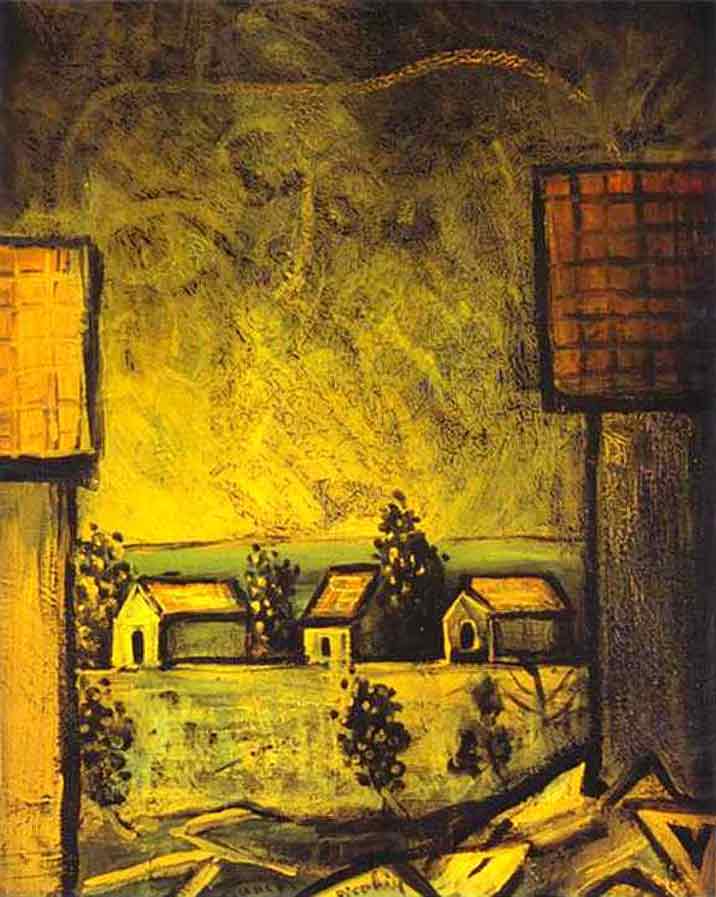 1936 Francis Picabia Bild Paysage provençalÖl auf Tafel