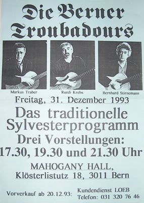 Konzertplakat 31. Dezember 1993