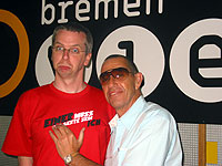 Jens-Uwe Krause (mit T-Shirt "Einer muss der Beste sein - Ich"), Stephan Remmler