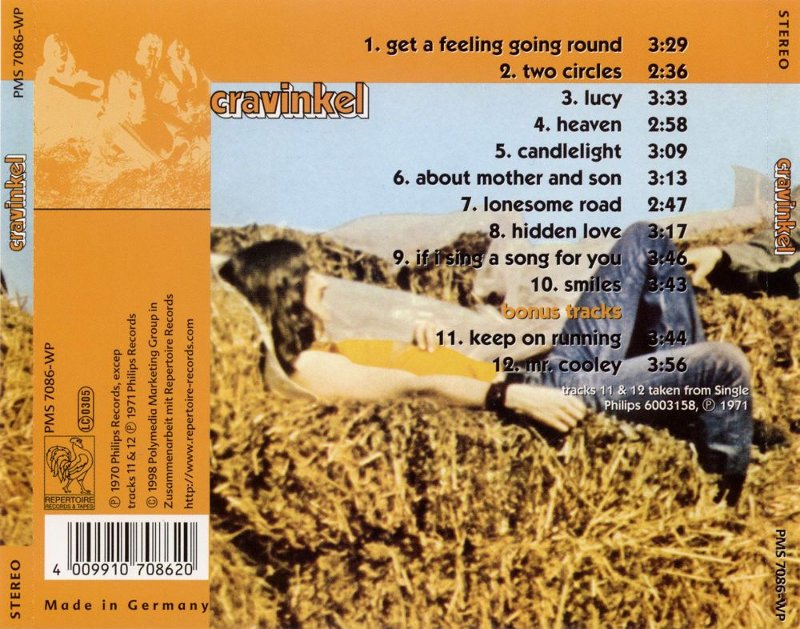 1998.09 Cravinkel CD-DA "Cravinkel" (DE: Repertoire PMS 7086-WP). - Rückseite