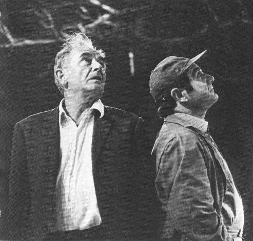 Ruedi Walter und Jörg Schneider im Theaterstück Warte uf de Godot (1981)