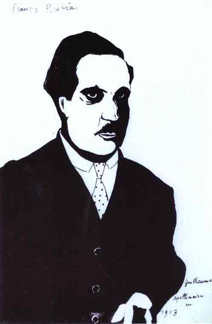 1913 Francis Picabia Bild Guillaume Apollinaire Zeichenstift auf Papier