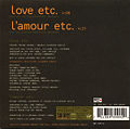 1996.12 Charlotte Gainsbourg CD Single "Love etc." (FR: Source 7243 8 93999 2 9). - Rückseite