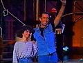 Angela Smecca und Stephan Remmler 1989 in der deutsche Fernsehsendung Vier gegen Willi