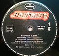 1984 Stephan y Nina 12-45 "Fuegos artificiales" (ES: Mercury / Phonogram 880 087-1). - Plattenetikette Seite A (falsch!)