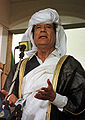 Muammar al-Gaddafi am 1. Mai 1998 beim Freitagsgebet