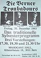 31. Dezember 1993 Bern, Mahogany Hall