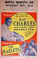 Konzertplakat für einen Auftritt von Ray Charles und den Raelets am 22. September 1962 im Norfolk Municipal Auditorium.
