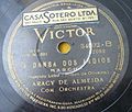 1940.12 Aracy de Almeida com orchestra 10-78 "Passo do kangurú" (BR: Victor / RCA Victor Brasileira 34692). - Plattenetikette Seite B