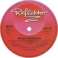 Labeletikette (Seite A) der 1981 verschiedene Interpreten 10" LP Prima Tanzmusik (DE: Reflektor Z / Metronome 0040.232)