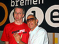 Jens-Uwe Krause (mit T-Shirt "Einer muss der Beste sein - Ich"), Stephan Remmler