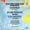 1987 Stephan Remmler 7-45 "Unter einer kleinen Decke in der Nacht (Das Kuschellied)" (DE: Mercury / Phonogram 888 526-7). - Rückseite