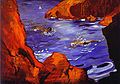 1942-1944 Francis Picabia Bild Les calanques Öl auf Holz