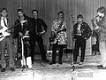 1967 Bremen, Stadthalle. - Gert Krawinkel, Stephan Remmler, Boris Haupt, Micky Kaiser, unbekannt, Peter Lüddecke