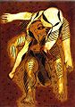 1925 Francis Picabia Bild Les acrobates (Gymnastique banale) Öl auf Tafel
