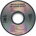 2000.11 Marius Müller-Westernhagen CD-DA "Die Sonne so rot" (DE: WEA 8573854082). - Vorderseite der CD