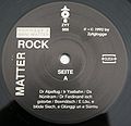 Plattenetikette 1992 verschiedene Interpreten CD Matter Rock (CH: Zytglogge ZYT 505)