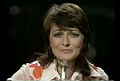 Véronique Muller am 25. März 1972 in Edinburgh am "Grand Prix Eurovision de la Chanson".